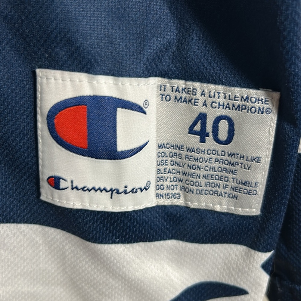 Retro Champion Hockey Jersey All Over Print Long Sleeve Y2K Men’s Size 40(Med) - Picture 7 of 13